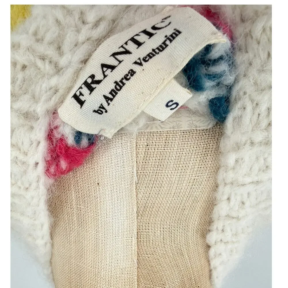 Frantic Magnolia Floral Sweater Handknit Alpaca Size Small NWT Free People